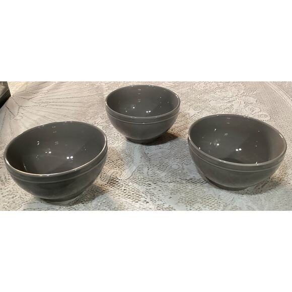 Lot of 3 Godinger Gatherings Gray Cereal Bowls 6” - Picture 5 of 9